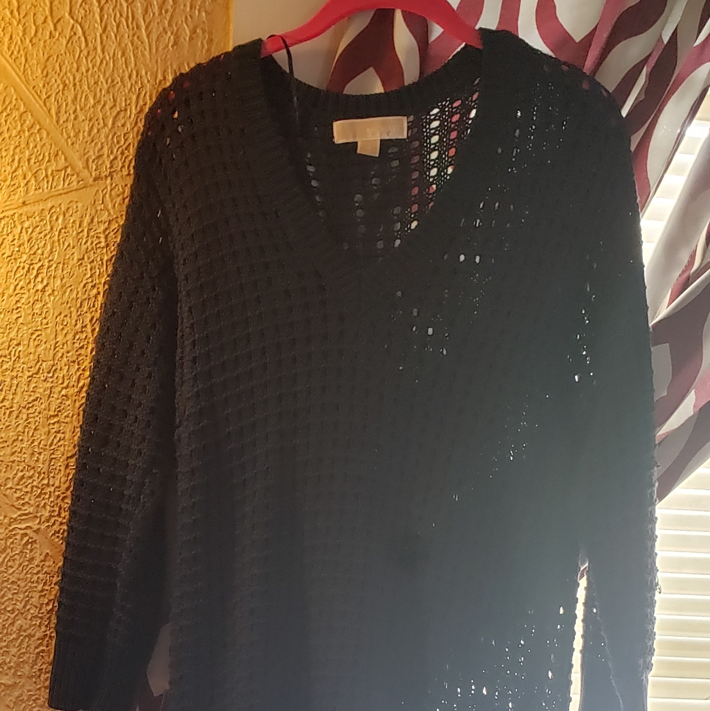 Blue Michael Kors Open Knit Sweater